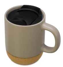 Кружка с пробковым дном и крышкой Denpasar, бежевая фото