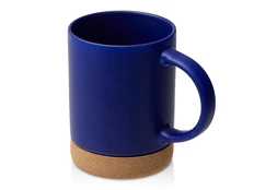 Кружка с пробковым дном «Корк & Бон», синяя / бежевая фото