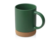 Кружка с пробковым дном «Корк & Бон», зеленая / бежевая фото