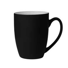 Кружка с прорезиненным покрытием Sweet, 350 мл, черная / серебро фото