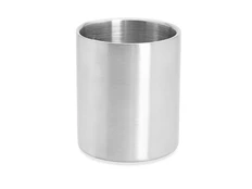 Кружка с ручкой карабином Guaya, серебристая / желтая фото