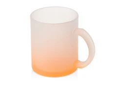 Кружка стеклянная матовая с градиентом для сублимации «Омбре», оранжевая фото