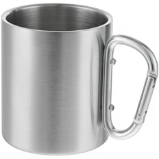 Кружка Trek с ручкой-карабином, серебристая фото
