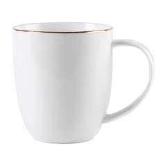 Кружка из костяного фарфора Bristol Gold, 400 мл, белая / золотая фото
