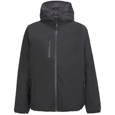 Куртка софтшелл с капюшоном мужская Sol's Falcon Men, черная фото