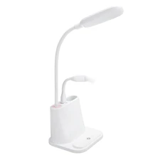 Лампа настольная c вентилятором Terra Quadro, белая фото