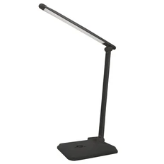 Лампа настольная с беспроводной зарядкой Geek, черная фото