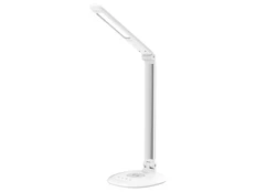 Лампа настольная с беспроводной зарядкой Rombica Led Power, белая фото
