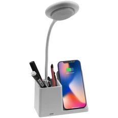 Лампа с органайзером и беспроводной зарядкой writeLight Indivo, ver. 2, белая фото