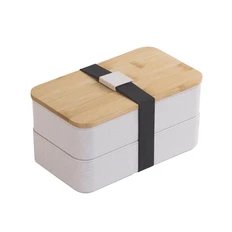 Ланч-бокс с приборами Natural, бежевый фото