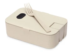 Ланч-бокс с вилкой и подставкой для телефона Neo Wheat, 1 л, бежевый фото