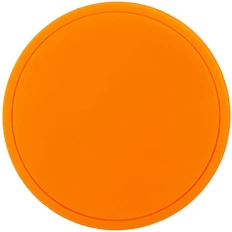 Лейбл из ПВХ Dzeta Round, M, оранжевый неон фото