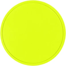 Лейбл из ПВХ Dzeta Round, M, желтый неон фото