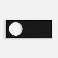 Лейбл из ПВХ с вырезом «Круг», черный фото