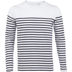 Лонгслив мужской Sol's Matelot LSL Men, белый / синий фото