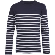 Лонгслив детский полосатый Sol's Matelot LSL Kids, темно-синий / белый фото