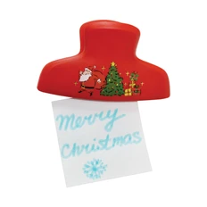 Магнит-клип новогодний с музыкой, красный фото