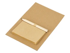 Магнит на холодильник с блокнотом и карандашом для заметок Magny, бежевый фото