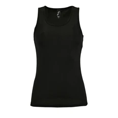 Майка спортивная из сетки женская Sol's Sporty TT Women, черная фото