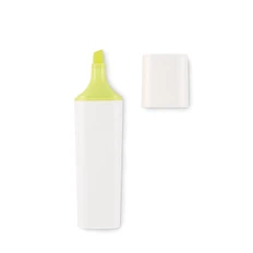 Маркер выделительный, белый / желтый фото