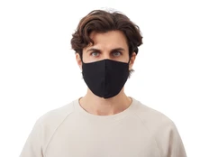 Маска для лица многоразовая анатомической формы, черная фото