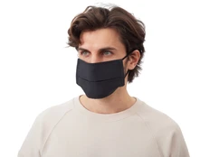 Маска для лица многоразовая из хлопка, чёрная фото