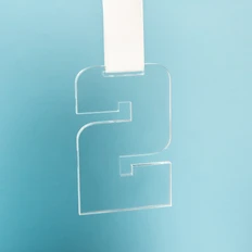 Медаль из акрила Second Place в подарочной упаковке, прозрачная фото