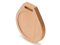 Медаль из бука Round, бежевая фото