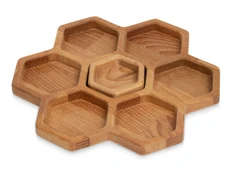 Менажница «Соты», коричневая фото