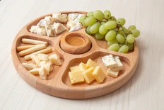 Менажница круглая, 23 см, крафт фото