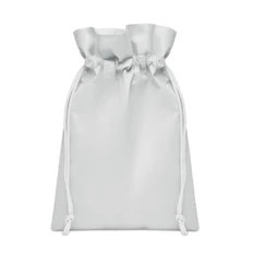 Мешочек подарочный на шнурке из нетканого материала, белый фото