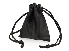 Мешочек подарочный с завязками, черный фото