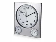 Метеостанция настенная Патерна, серебристая фото