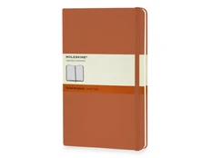Записная книжка в линейку на резинке Moleskine Classic Large в линейку , оранжевый коралл фото