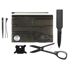 Мультитул из полупрозрачного пластика Clicra Tools Nailcare, 10 функций, черный фото