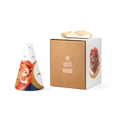 Мультиваза Farforite «Жар-птица» 1200 мл в подарочной коробке, белая / золотая / красная / синяя фото