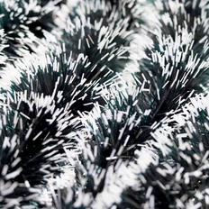 Мишура новогодняя, зеленая / белая фото