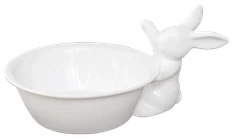 Мисочка с кроликом, 500 мл, белая фото