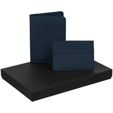 Набор Alaska: обложка для паспорта, чехол для карт, синий фото