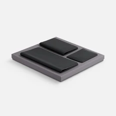 Набор Alaska Trio: органайзер, обложка для паспорта, чехол для карт, черный фото