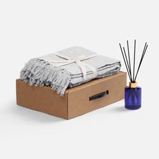 Набор Aliento: плед и диффузор ароматический, серый фото