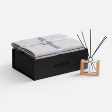 Набор Amber Season: диффузор ароматический, плед, серый фото