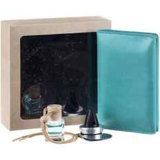 Набор Apache Auto: обложка для документов, ароматизатор воздуха, автомобильный держатель для телефона, бирюзовый фото