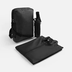 Набор Autumnity: ветровка, складной зонт, рюкзак, черный фото