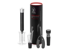 Набор аксессуаров для вина Master of Wine Pinot Grigio, черный / прозрачный фото