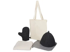 Набор банный женский с парео Healing Light, белый / серый фото