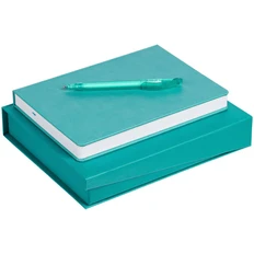 Набор Basis: ежедневник датированный, ручка шариковая, бирюзовый фото