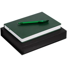 Набор Basis: ежедневник датированный, ручка шариковая, зеленый фото