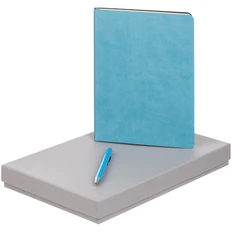 Набор Big City Lights: ежедневник недатированный, ручка шариковая, голубой фото