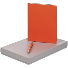 Набор Big City Lights: ежедневник недатированный, ручка шариковая, оранжевый фото